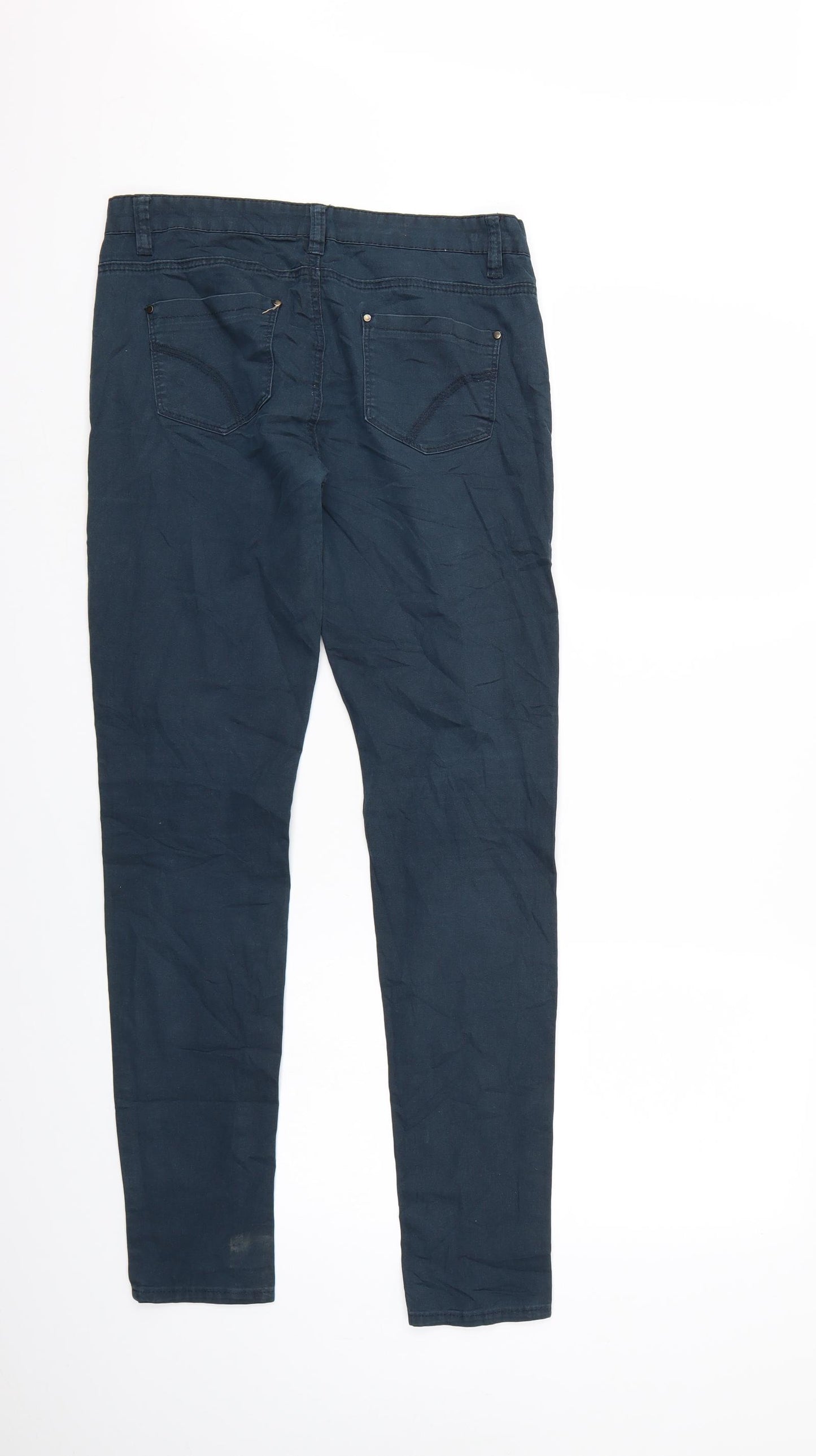 Denim & Co. Womens Blue  Denim Skinny Jeans Size 10 L30 in