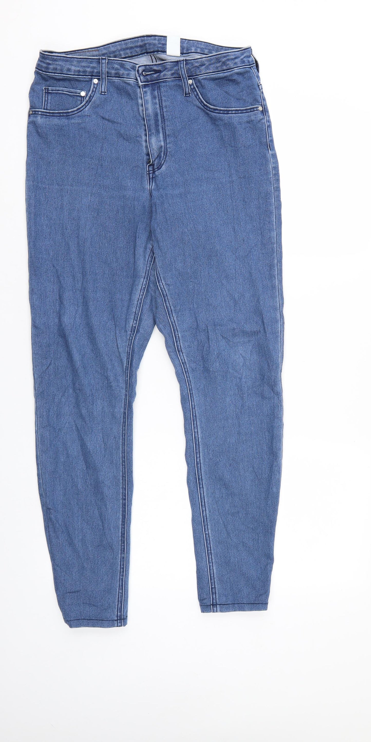 & Denim Womens Blue  Denim Tapered Jeans Size 33 in L28 in