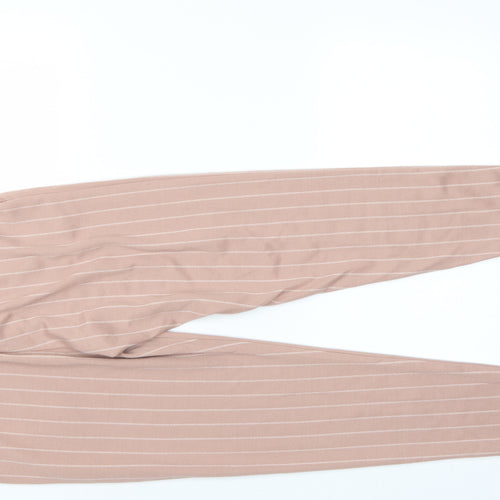 Copp Womens Brown Striped  Trousers  Size XS L26 in - Elastic Waist
