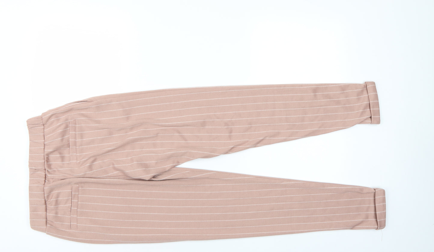 Copp Womens Brown Striped  Trousers  Size XS L26 in - Elastic Waist