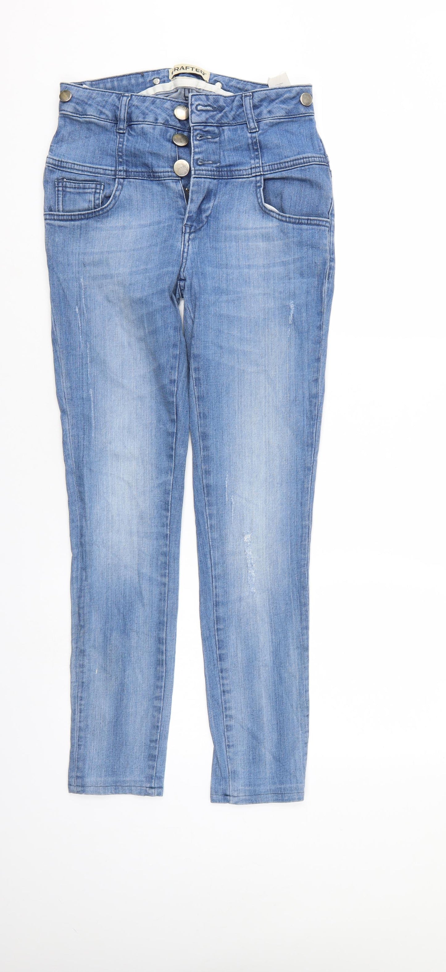 Crafted Womens Blue  Denim Skinny Jeans Size 8 L30 in