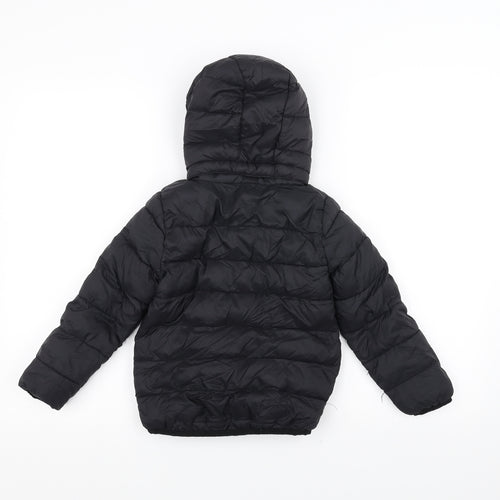 H&M Boys Black   Puffer Jacket Coat Size 5-6 Years