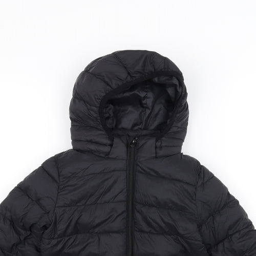 H&M Boys Black   Puffer Jacket Coat Size 5-6 Years