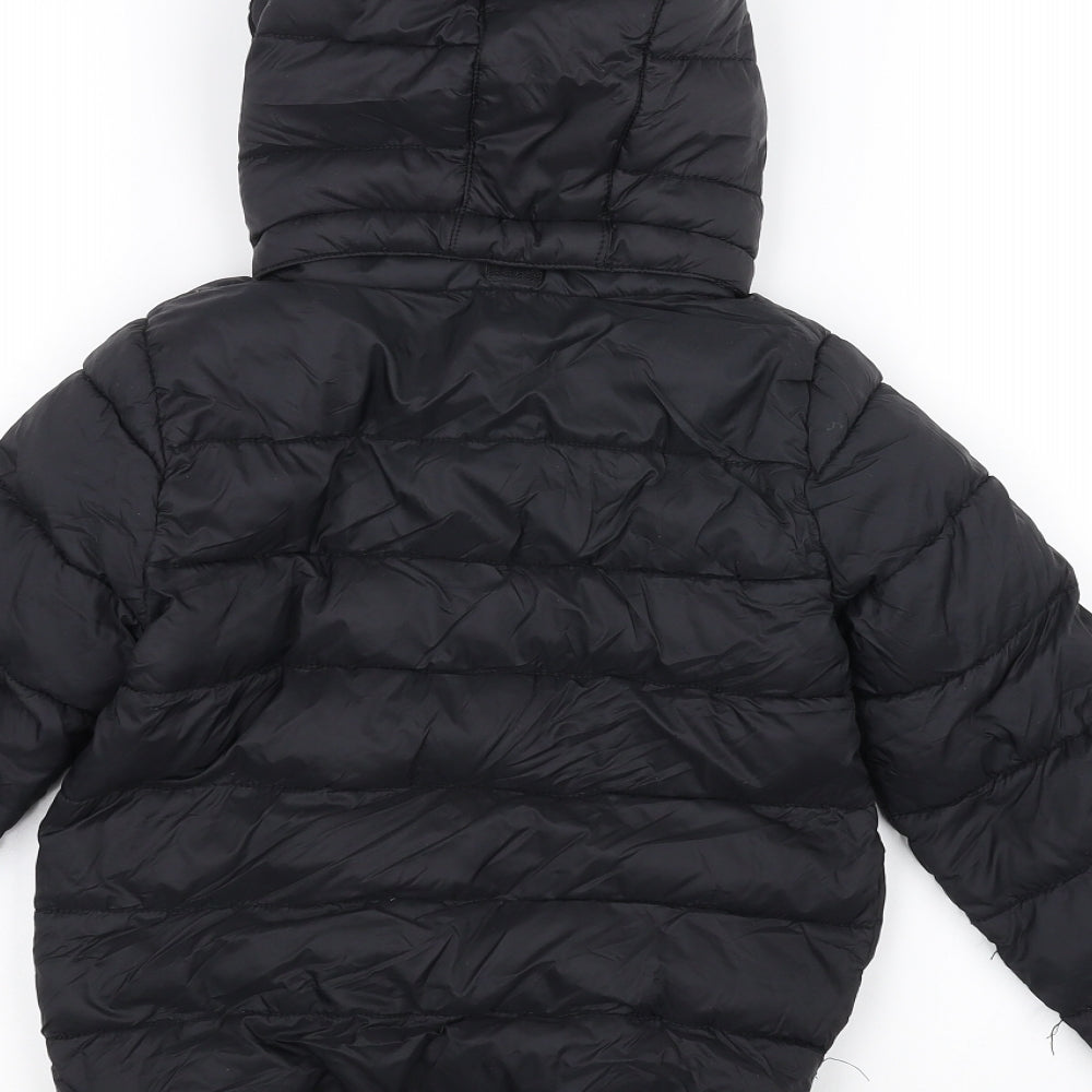 H&M Boys Black   Puffer Jacket Coat Size 5-6 Years