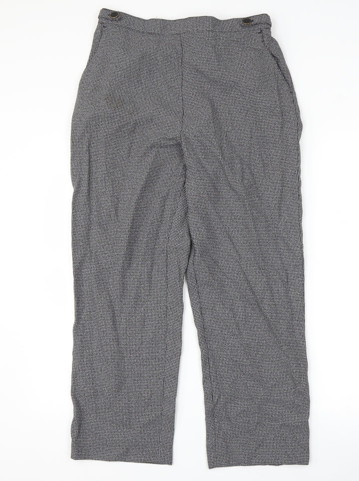 BHS Womens Blue Geometric  Trousers  Size 14 L25 in
