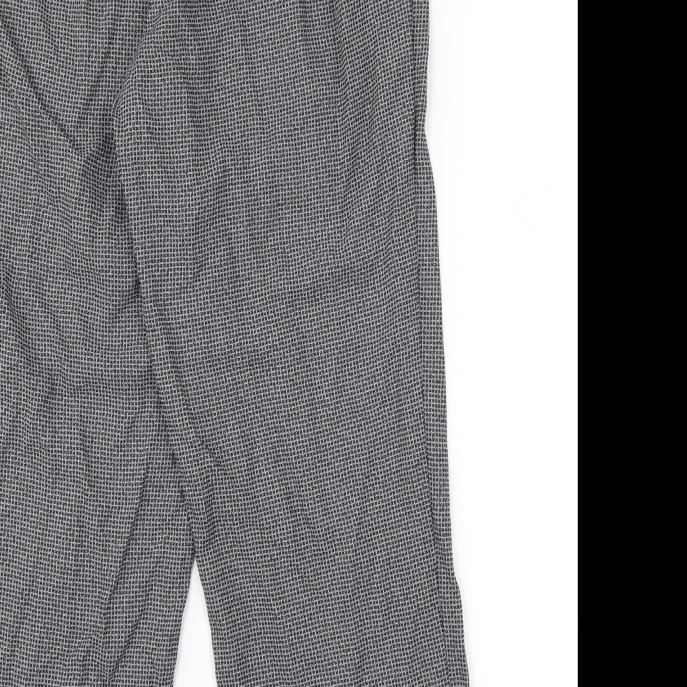 BHS Womens Blue Geometric  Trousers  Size 14 L25 in