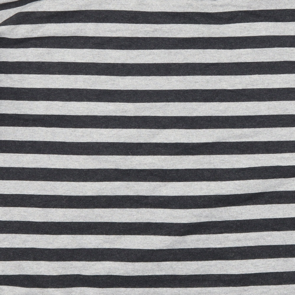 Peacocks Womens Grey Striped  Pullover Sweatshirt Size 16