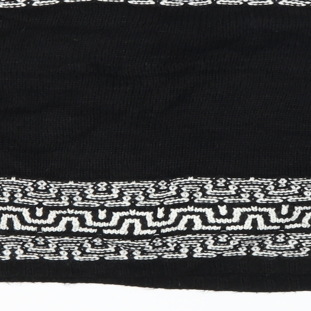 New Look Womens Black Geometric  Pullover Jumper Size 8