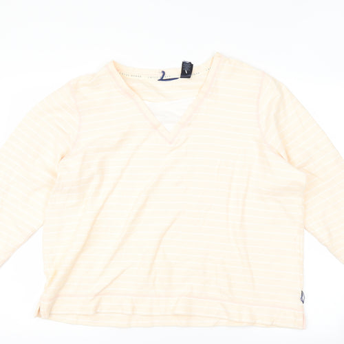 Crazy Horse Womens Pink Striped  Pullover Jumper Size M