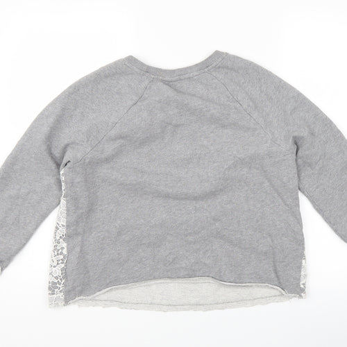 Matalan Womens Grey Floral  Pullover Sweatshirt Size 12