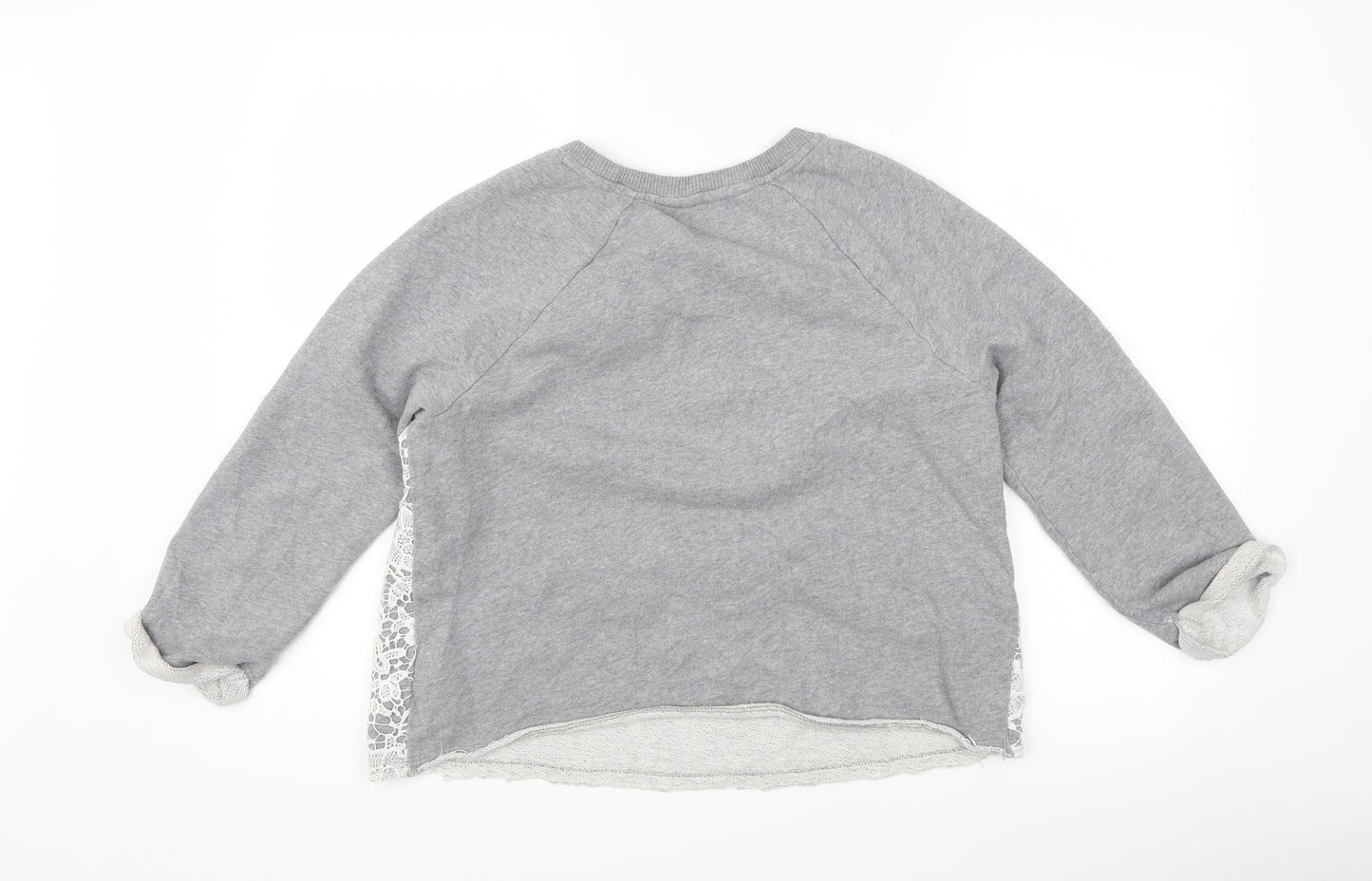 Matalan Womens Grey Floral  Pullover Sweatshirt Size 12