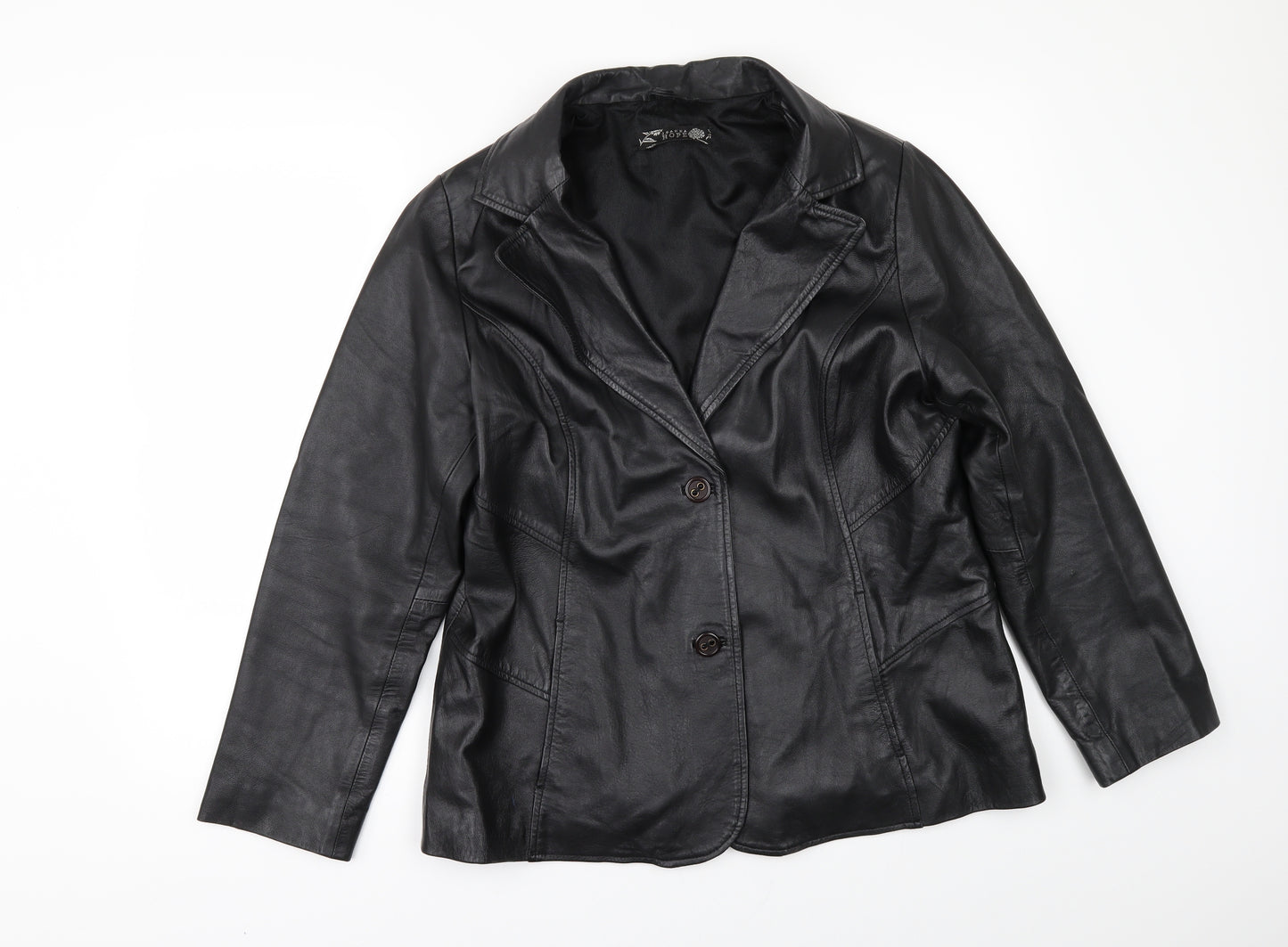 Joanna Hope Womens Black   Jacket  Size 16  - Leather