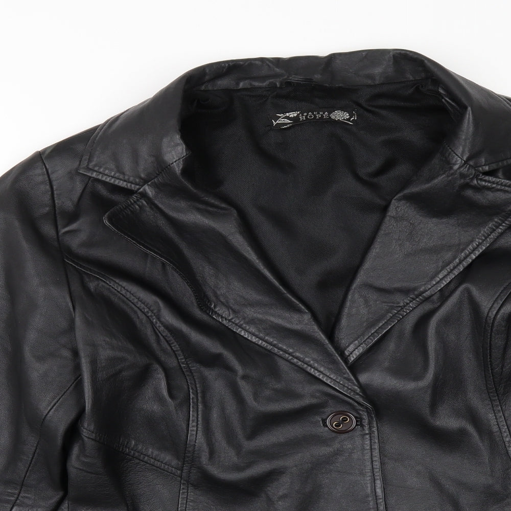 Joanna Hope Womens Black   Jacket  Size 16  - Leather