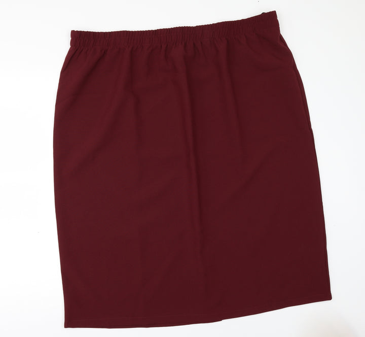 Preworn Womens Red   A-Line Skirt Size 26