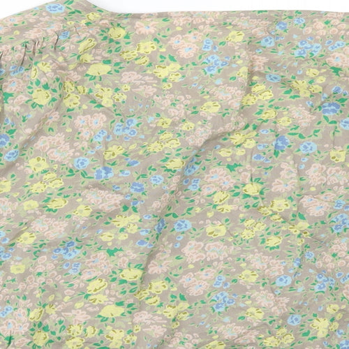 Miss Selfridge Womens Beige Floral  Tunic Blouse Size 16