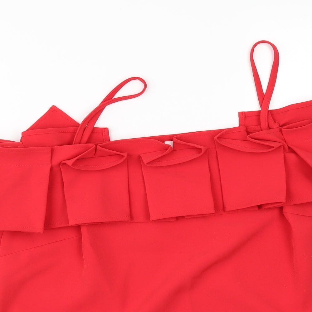 River Island Womens Red   Camisole Blouse Size 8