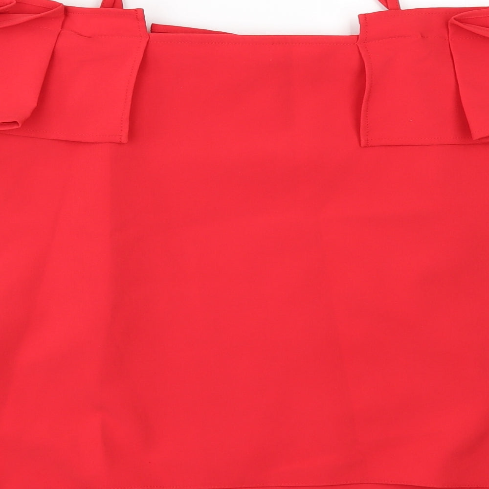 River Island Womens Red   Camisole Blouse Size 8