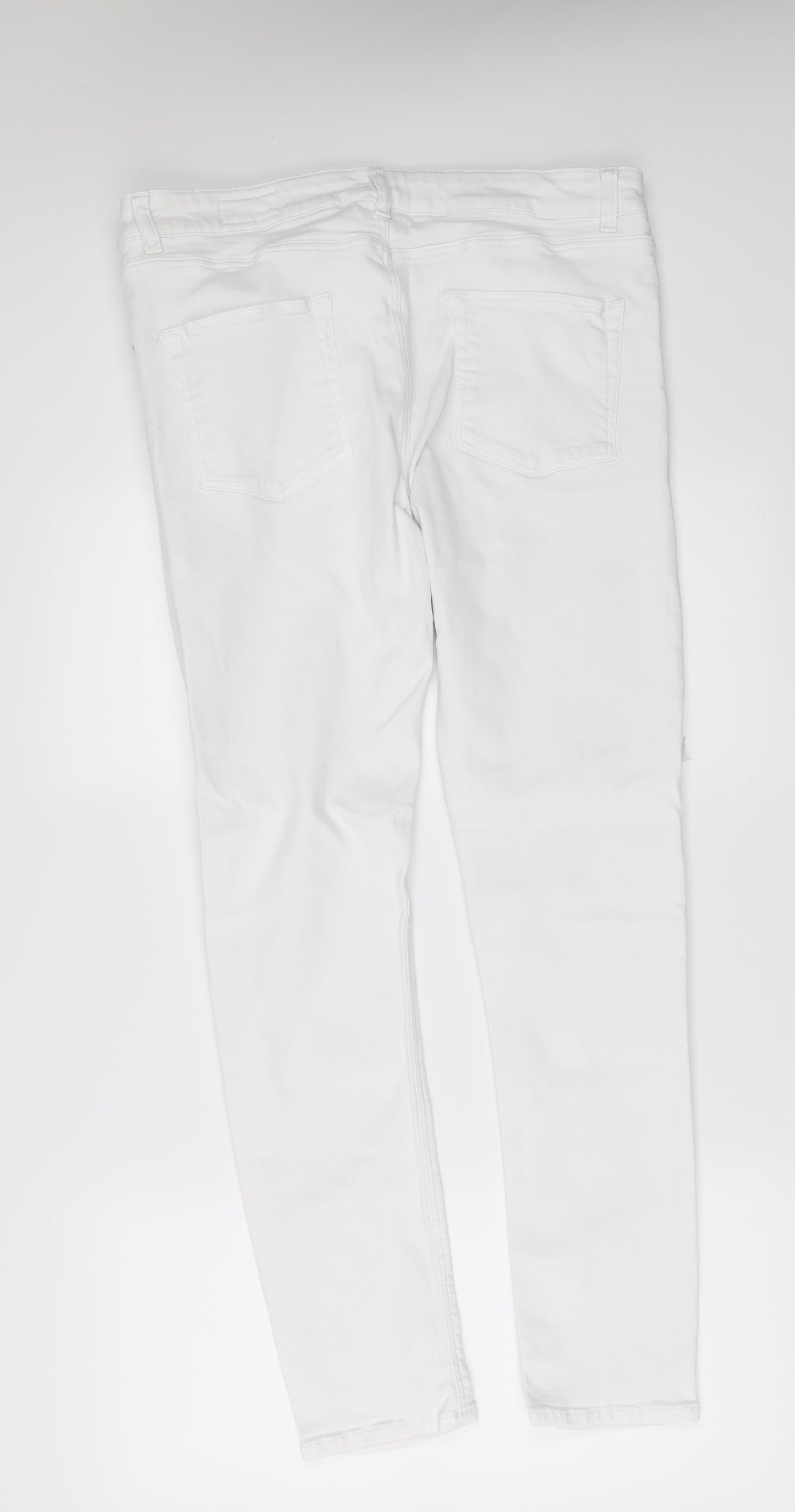 ASOS Womens White  Denim Skinny Jeans Size 34 in L30 in