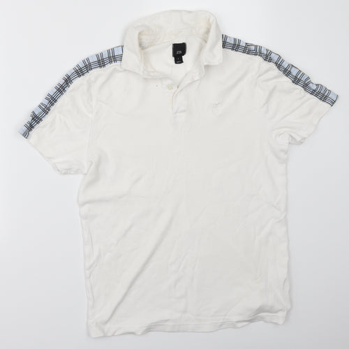 River Island Mens White    Polo Size S