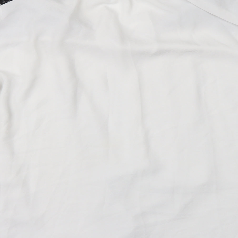 River Island Womens White   Tunic Blouse Size 16  - LACE DETAIL