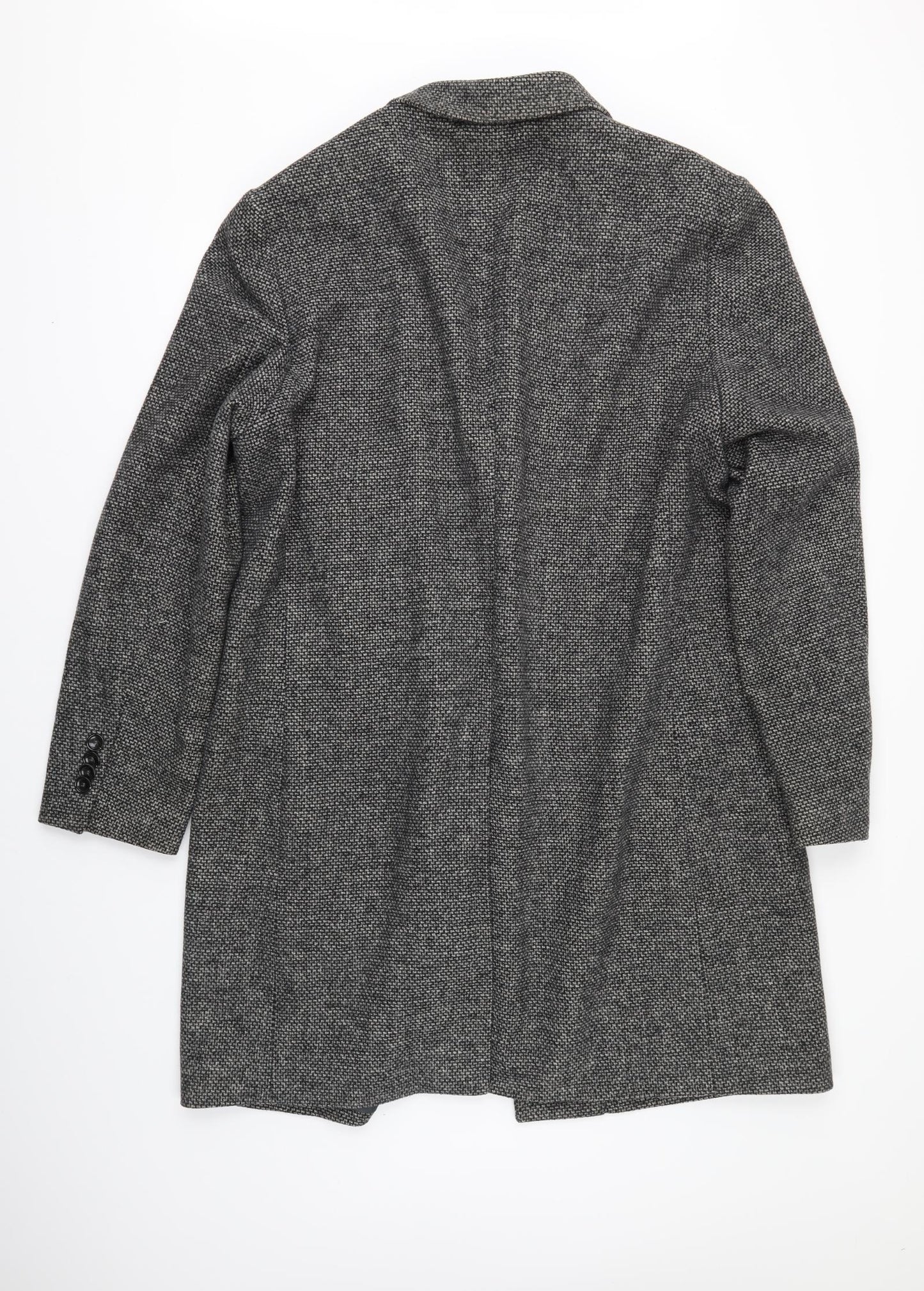 Marks and Spencer Mens Green Check  Overcoat Coat Size XL