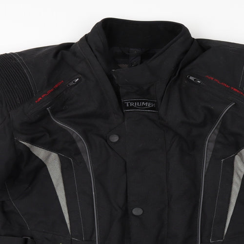 Triumph Motorcycles Mens Black   Biker Jacket Size 2XL  - Motorcycle Clothing