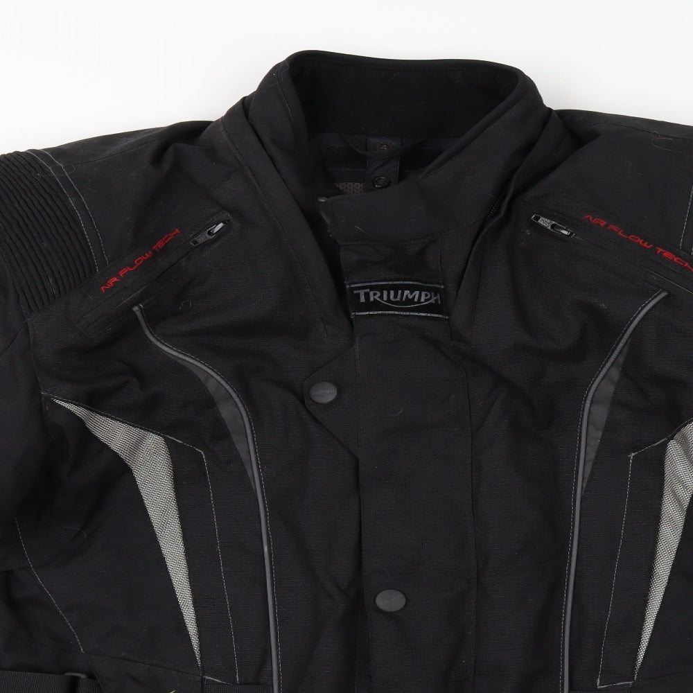 Triumph Motorcycles Mens Black   Biker Jacket Size 2XL  - Motorcycle Clothing