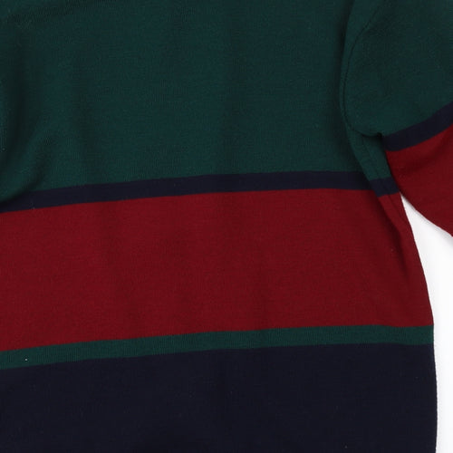 Edinburgh Womens Multicoloured Striped  Cardigan Jumper Size M