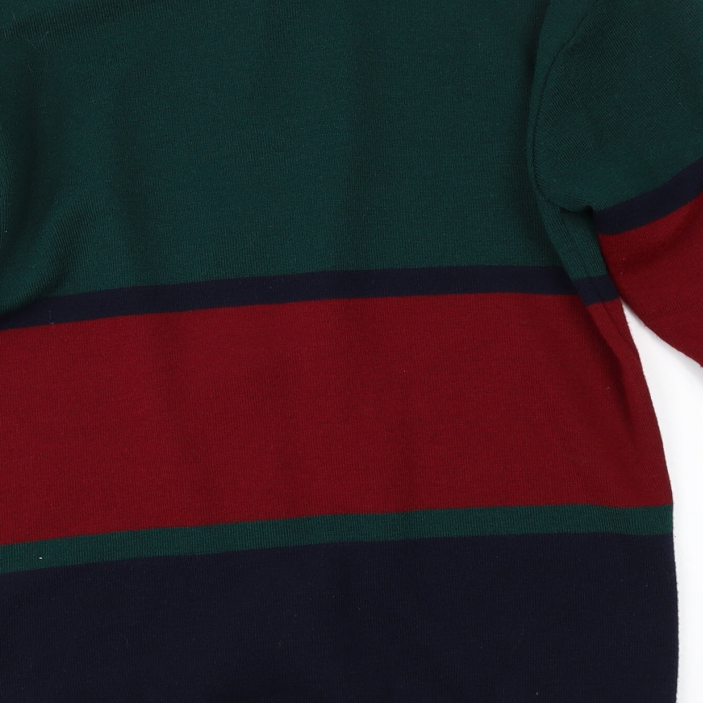 Edinburgh Womens Multicoloured Striped  Cardigan Jumper Size M