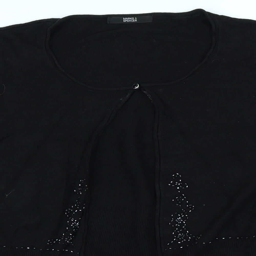 Marks & Spencer Womens Black   Cardigan Jumper Size 12