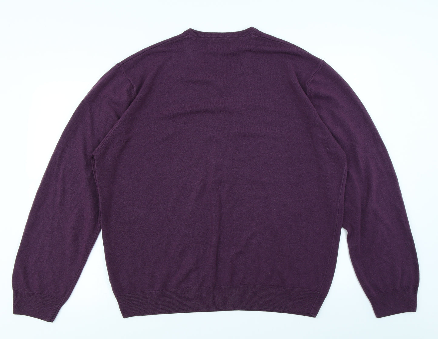 M&S Collection Mens Purple  Knit Pullover Jumper Size 3XL