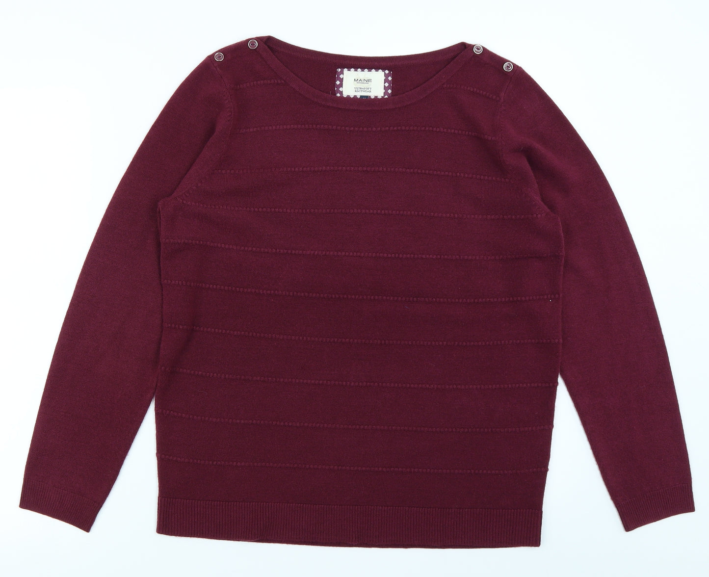 Maine Womens Purple   Pullover Jumper Size 14