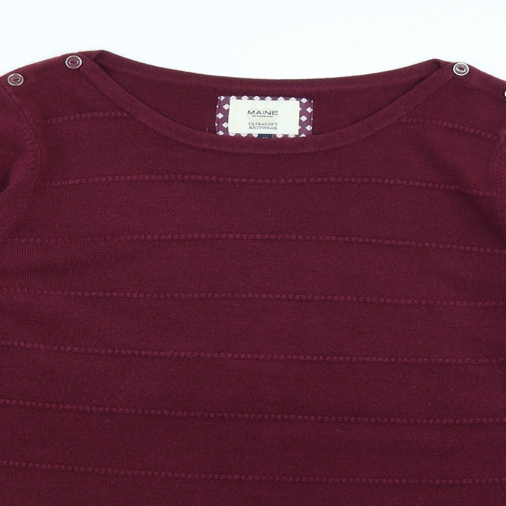 Maine Womens Purple   Pullover Jumper Size 14