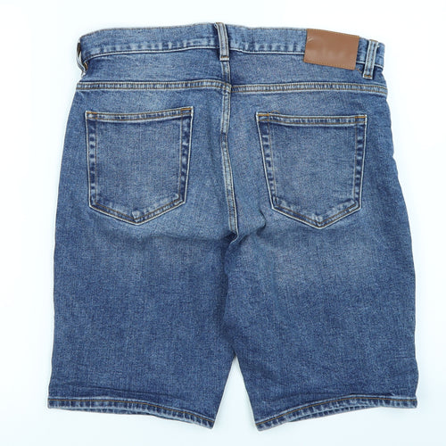 H&M Mens Blue  Denim Cargo Shorts Size 32 in