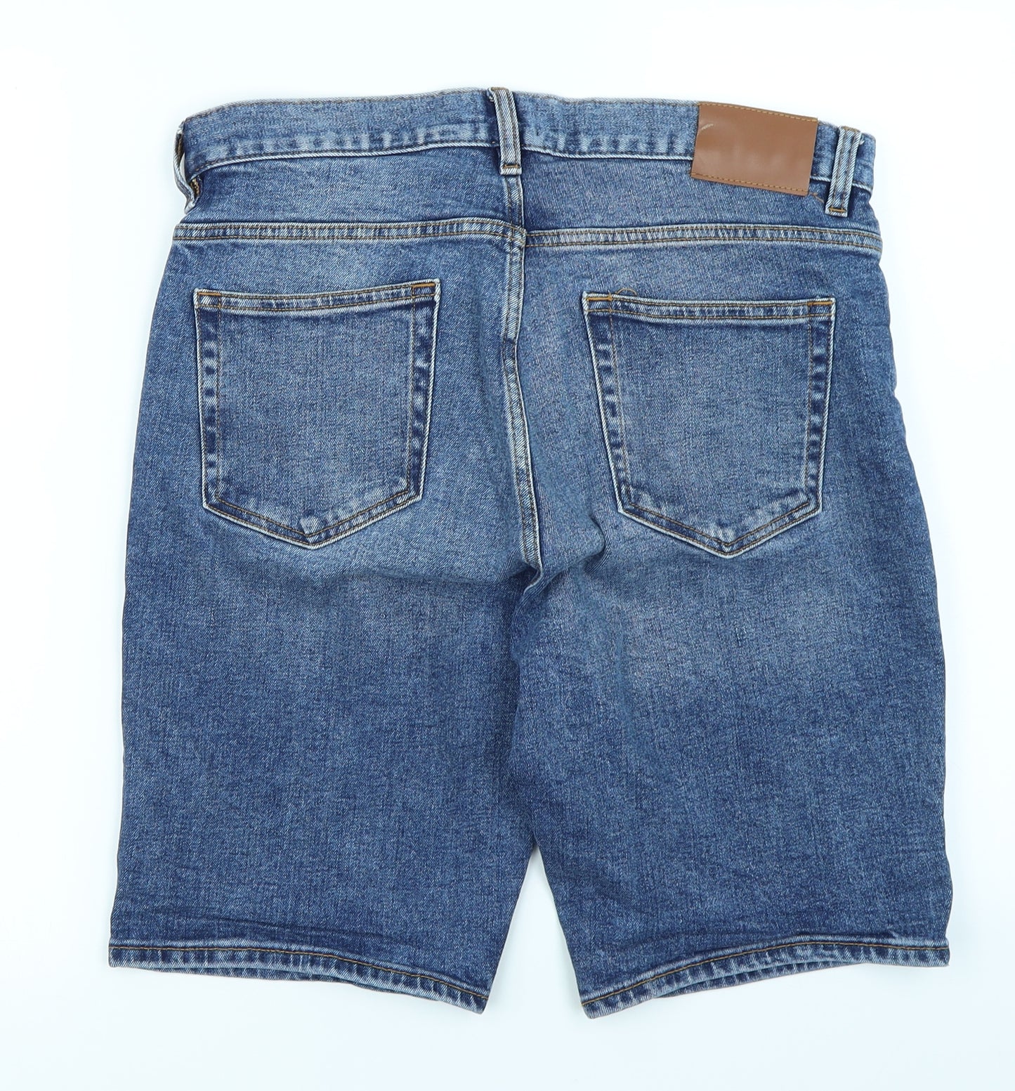 H&M Mens Blue  Denim Cargo Shorts Size 32 in