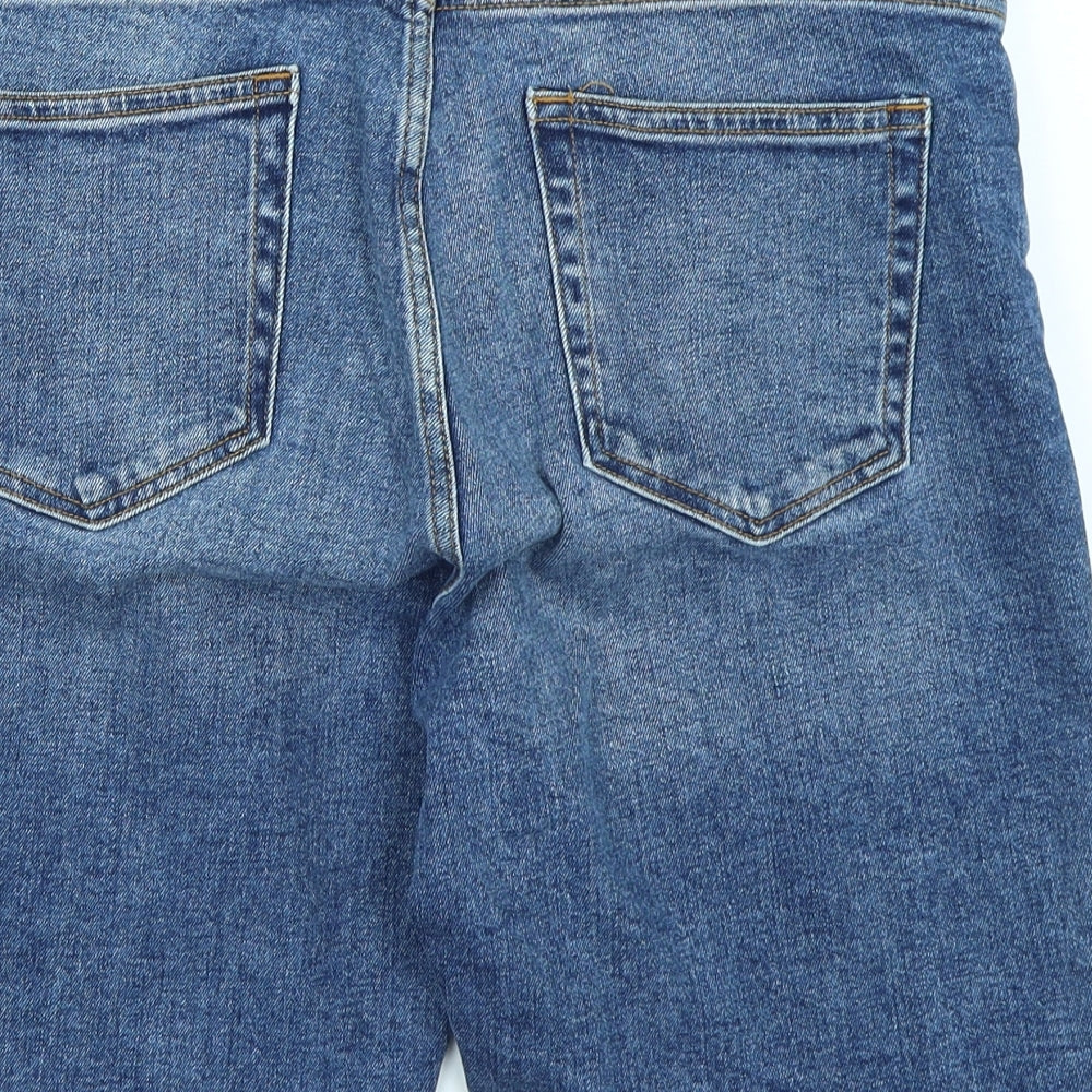H&M Mens Blue  Denim Cargo Shorts Size 32 in