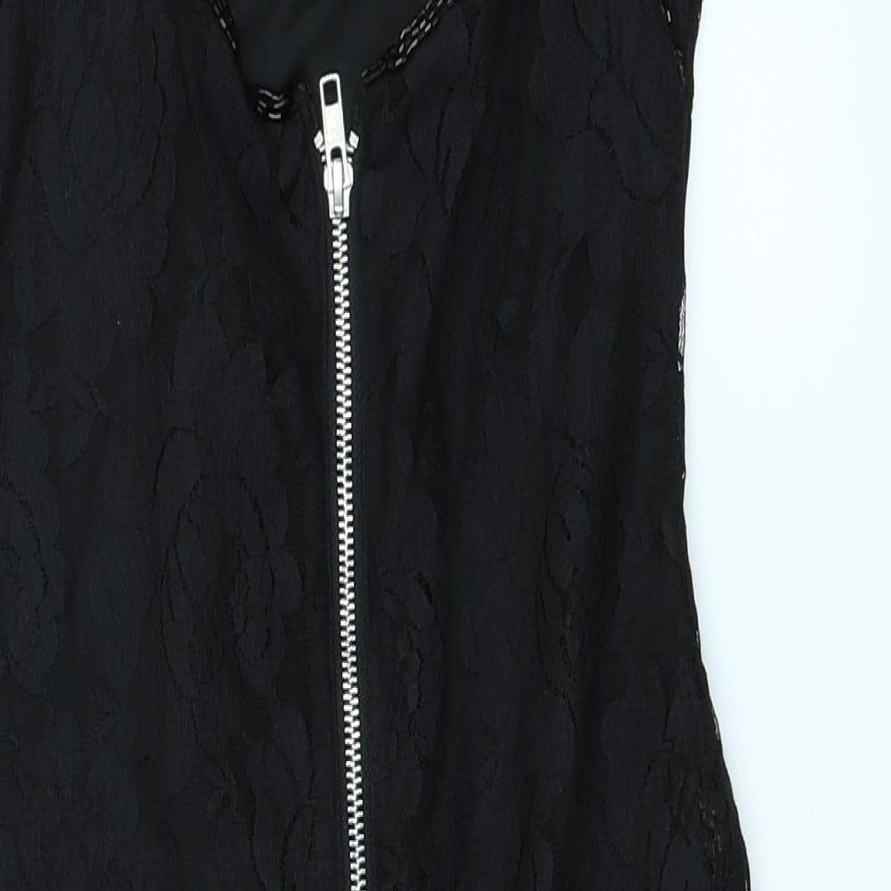 Miss Selfridge Womens Black Floral  Bodycon  Size 6