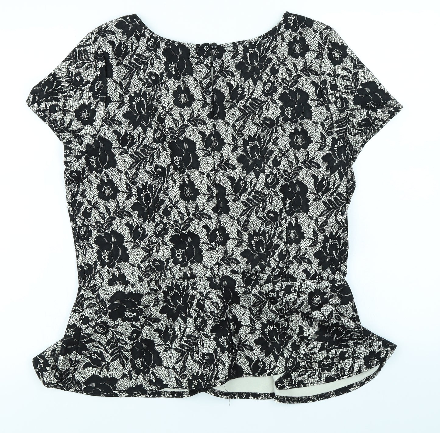 Atmosphere Womens Black Floral  Basic Blouse Size 16