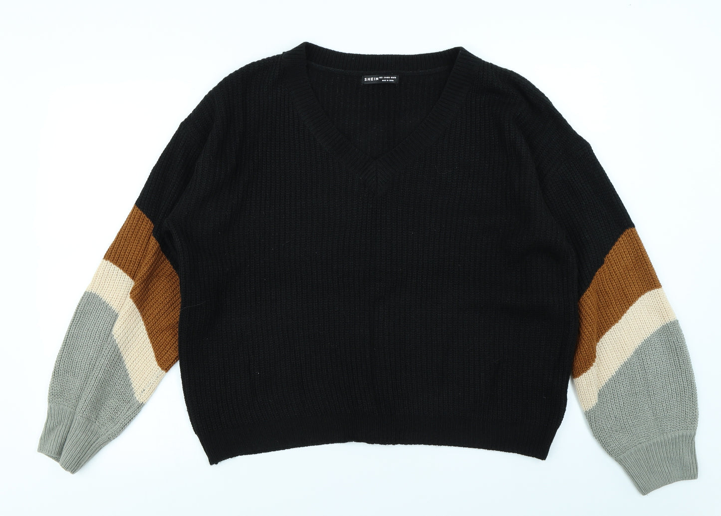 SheIn Womens Black   Pullover Jumper Size L