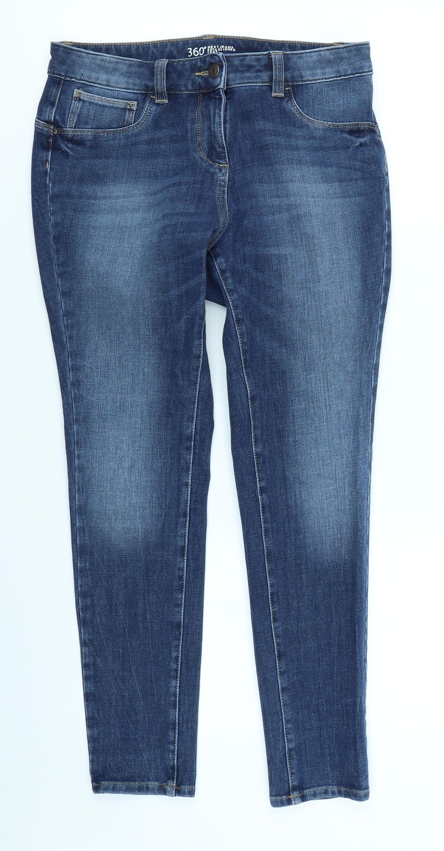 NEXT Womens Blue  Denim Skinny Jeans Size 12 L24 in