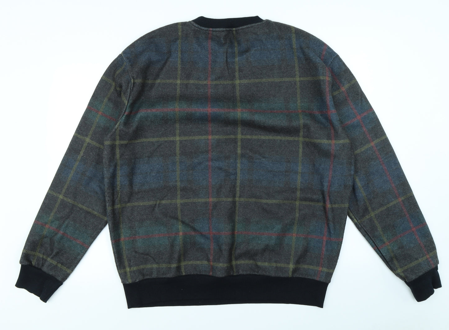 New Look Mens Green Plaid   Sweatshirt Size XL