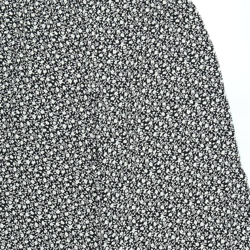 New Look Womens Black Floral  Culotte Shorts Size 10