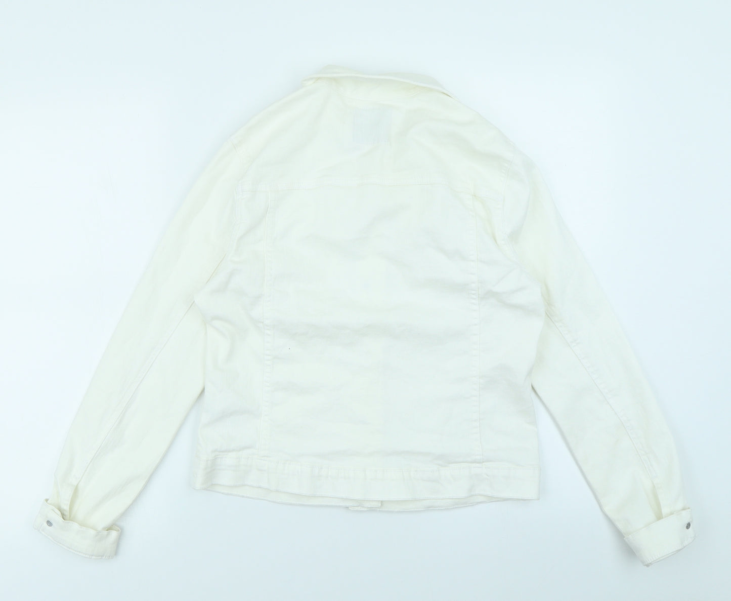 Denim Co Womens White  Denim Jacket  Size 14