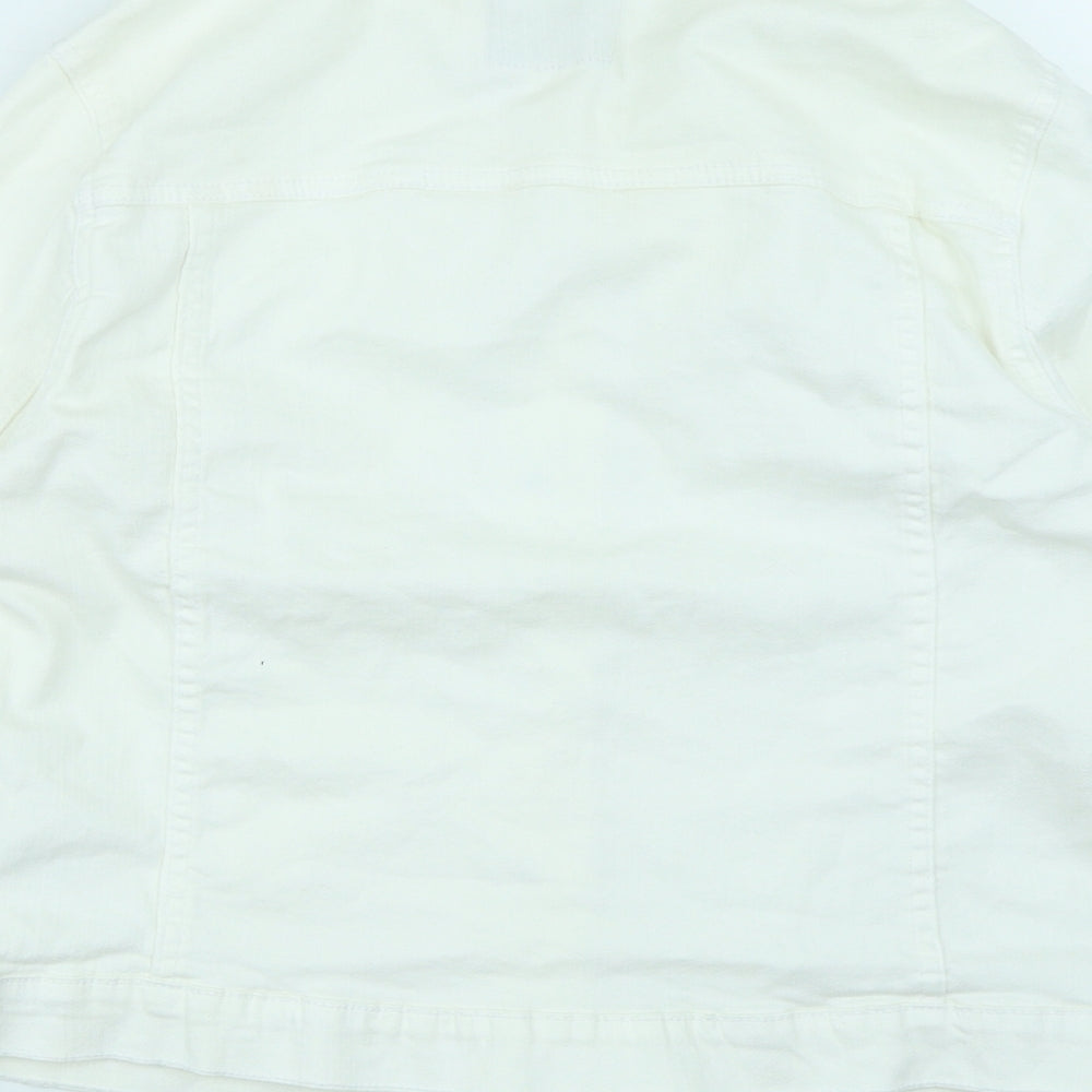 Denim Co Womens White  Denim Jacket  Size 14