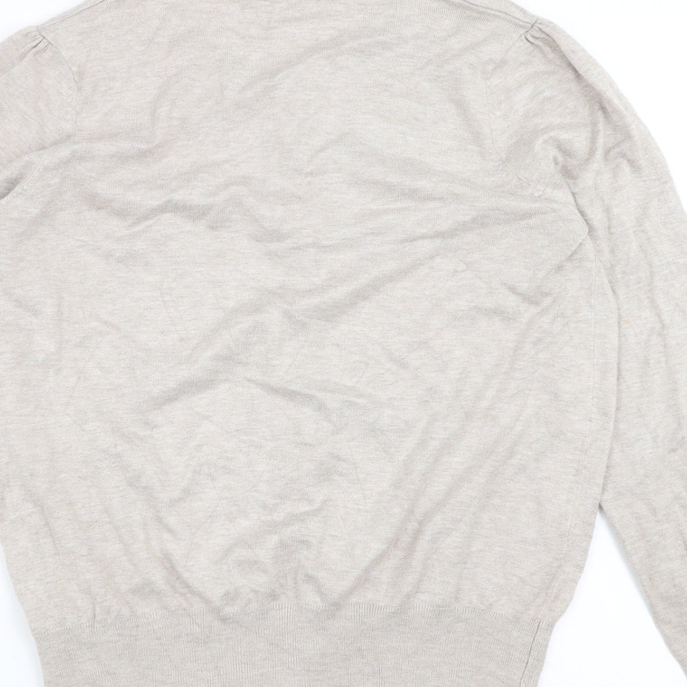 Marks and Spencer Womens Beige   Cardigan Jumper Size 16
