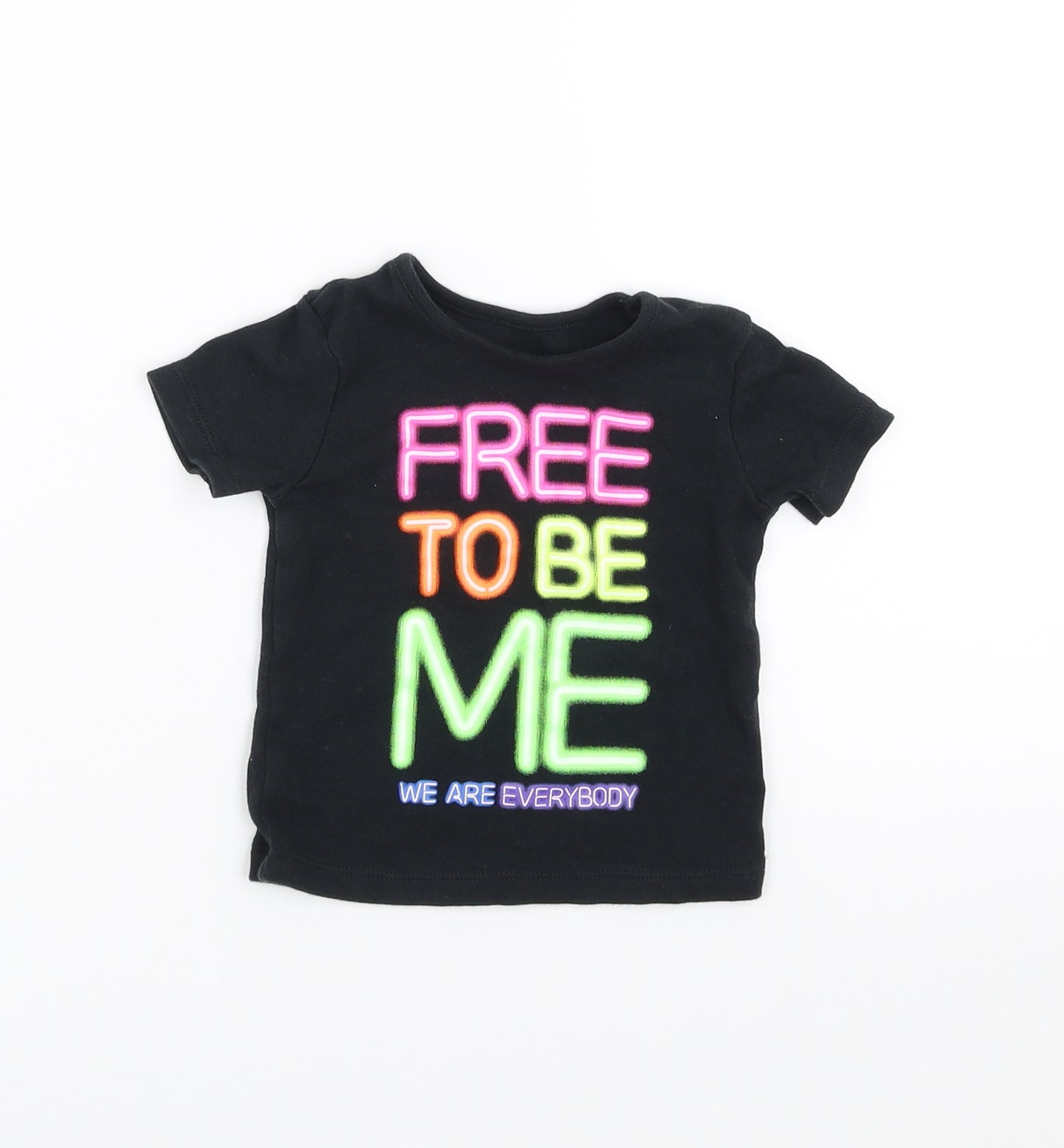 George Baby Black   Basic T-Shirt Size 3-6 Months  - free to be me