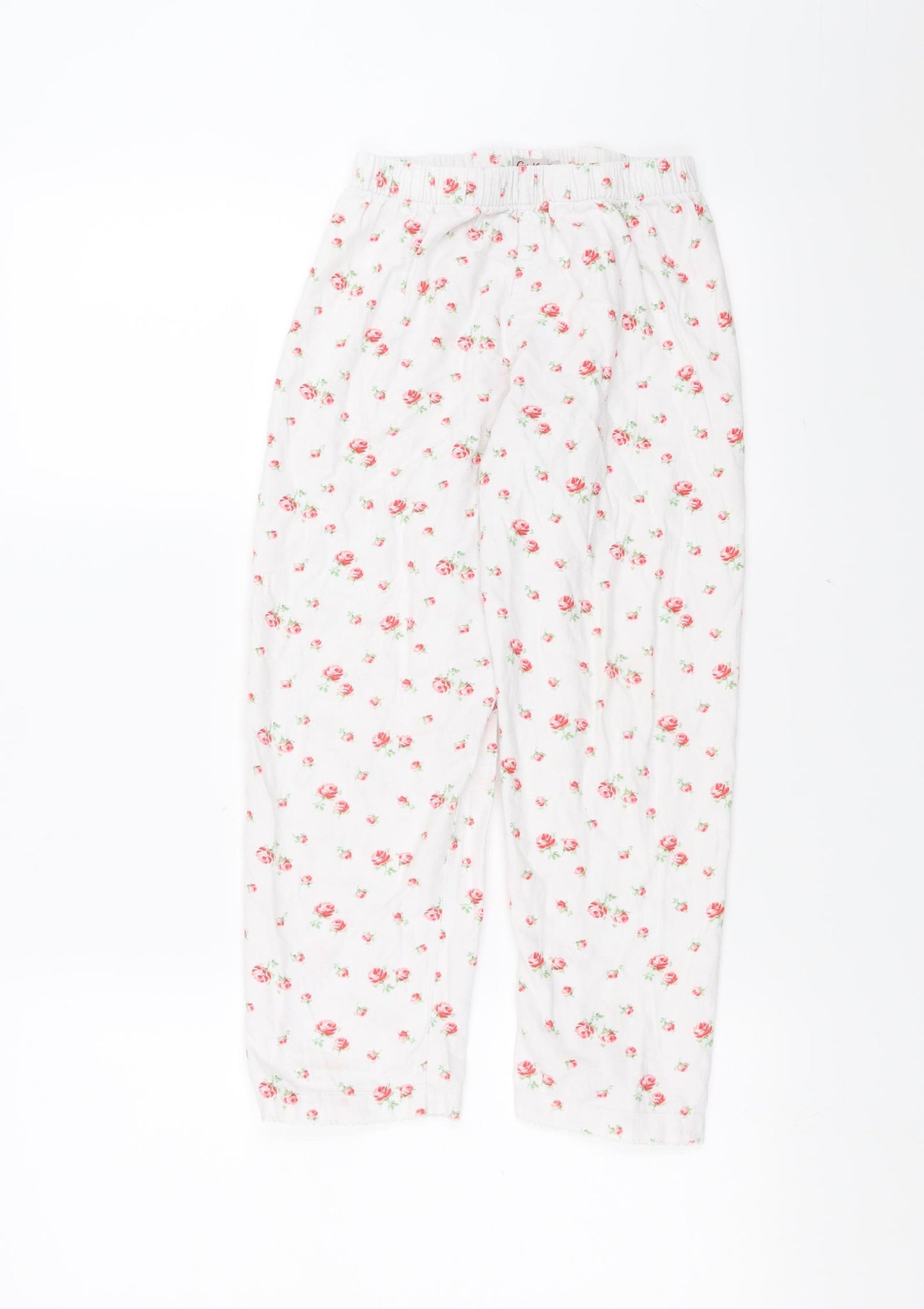 Cath Kidston Girls White Floral   Pyjama Pants Size 7-8 Years