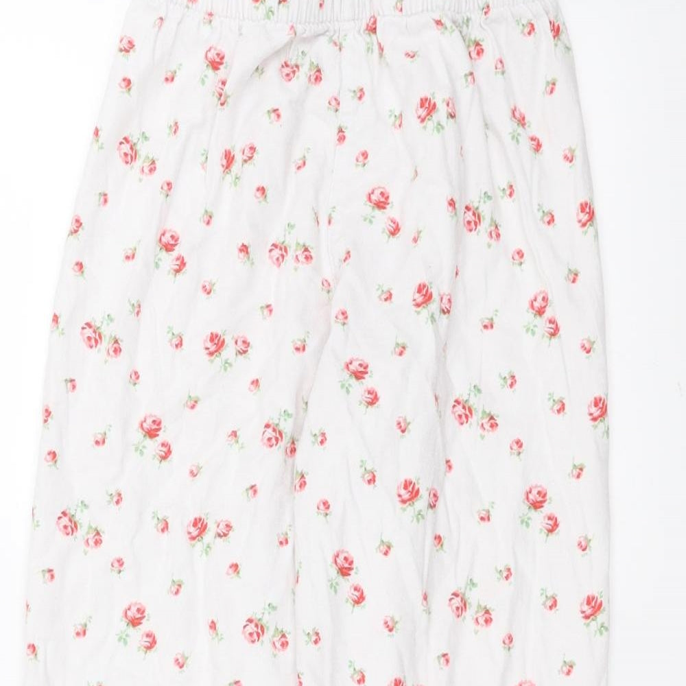 Cath Kidston Girls White Floral   Pyjama Pants Size 7-8 Years