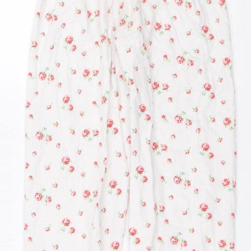 Cath Kidston Girls White Floral   Pyjama Pants Size 7-8 Years