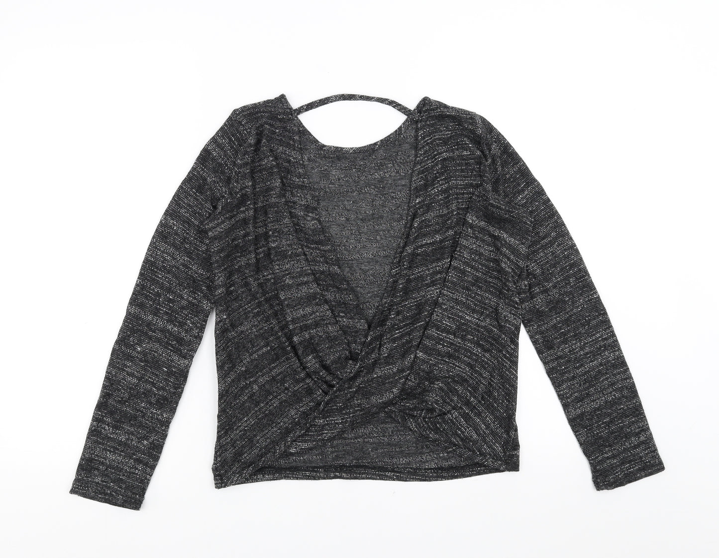 Glamorous Womens Grey   Pullover Jumper Size 8  - open back twist
